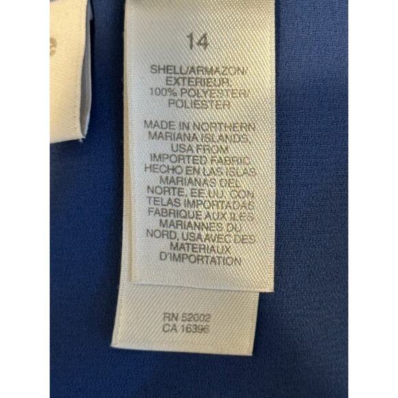 Liz Claiborne Women's Blue Purple Textured Retro Sport Long Maxi Skirt Size 14 - Picture 6 of 6